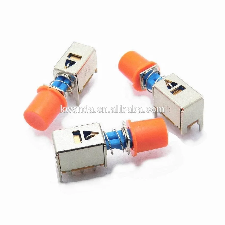 6 Pin 0.3a Dpdt Waterproof Electronic Metal Micro Mini Locking Momentary Push Button Lighting Switch