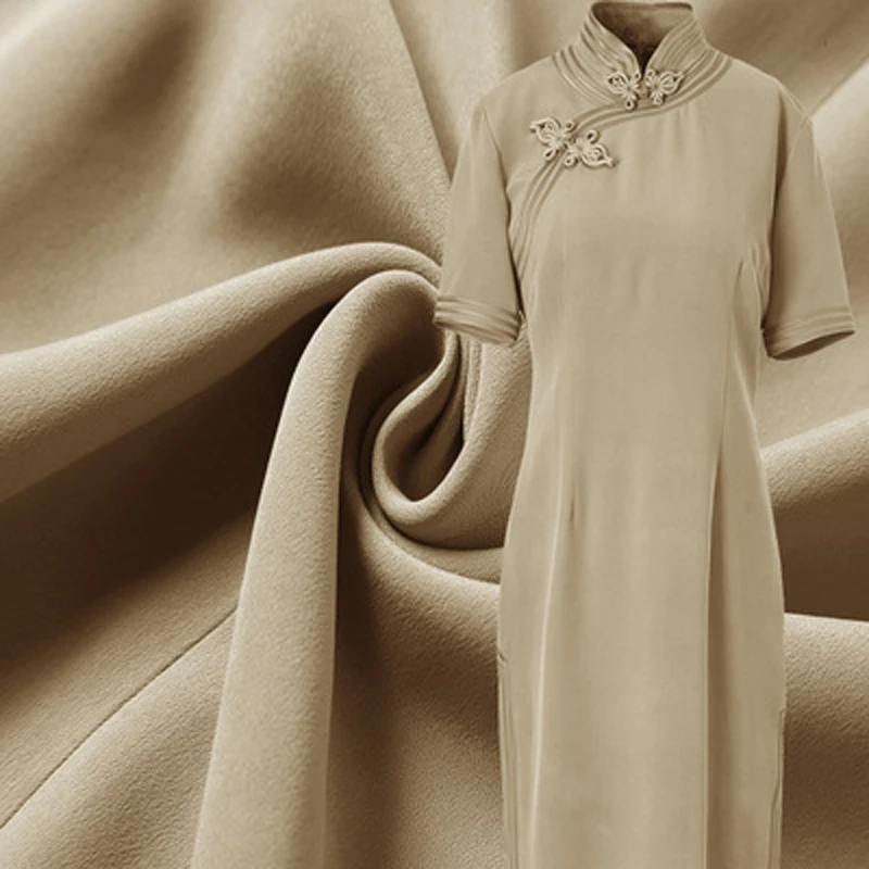 
Silk fabric 114cm width 30mm heavy silk crepe de chine fabric 100% silk CDC fabric 