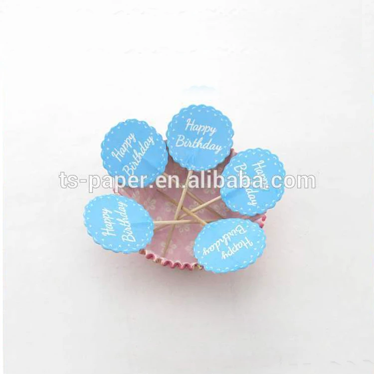 Wholesale high quality Happy birthday cake Tooth Pick decoration