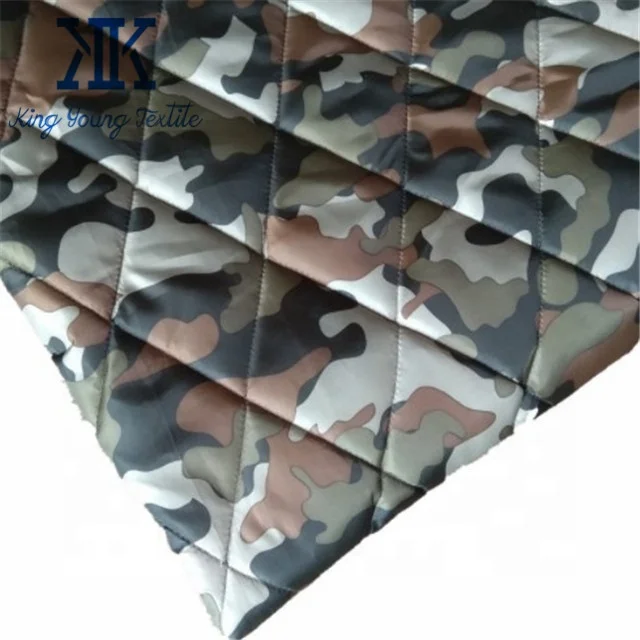 camouflage quilting fabric / customized printed quilted polyester fabric / military quilted fabric