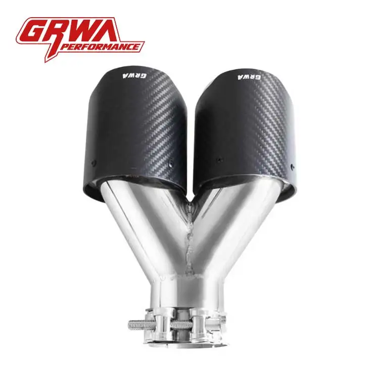 Высокопроизводительный глушитель выхлопной трубы с наконечником из титанового углеродного волокна