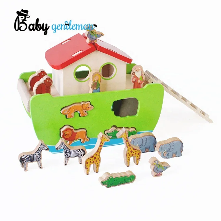 2019 Buy Now educational wooden noahs ark toy for kids Z12078D