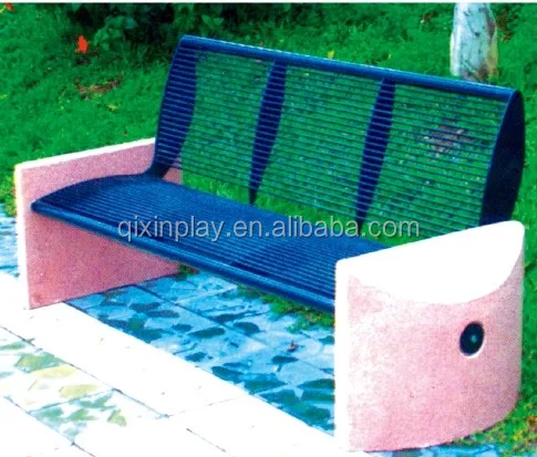 China steel bench brackets/cheap blue cast iron park benches/outdoor furniture metal frame garden chair QX-145F