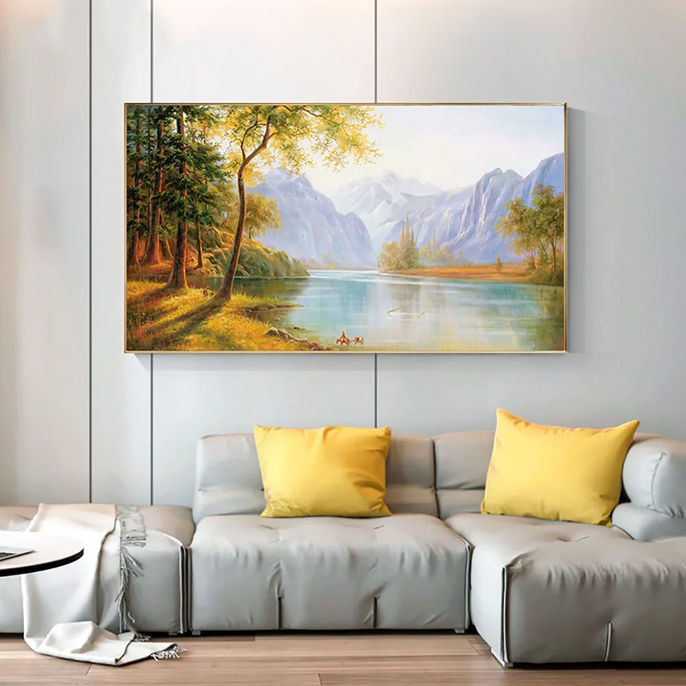 Realistic handpainted sample oil paintings granite landscape natural