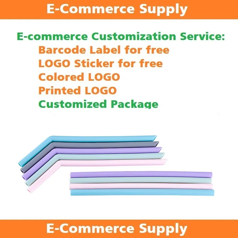 ST03 Custom Portable Reusable Folding Foldable Eco Friendly Silicone Bubble Milk Tea Coffee Cups Collapsible Drinking Straw Set