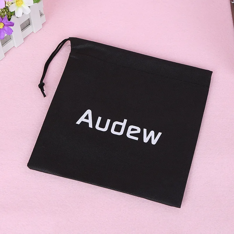 eco-friendly nonwoven fabric cheap price shoe gift packaging draw string bag, custom printed small black jewelry drawstring bag