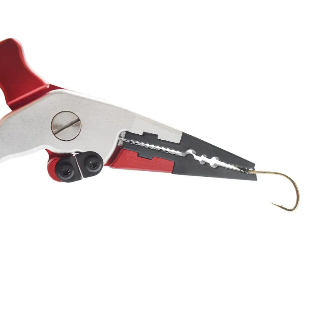 Wholesale Fishing Line Side Equipment Carp Tackle Tools Products Aluminum Fishing Pliers Scissors with Sheath Lanyard