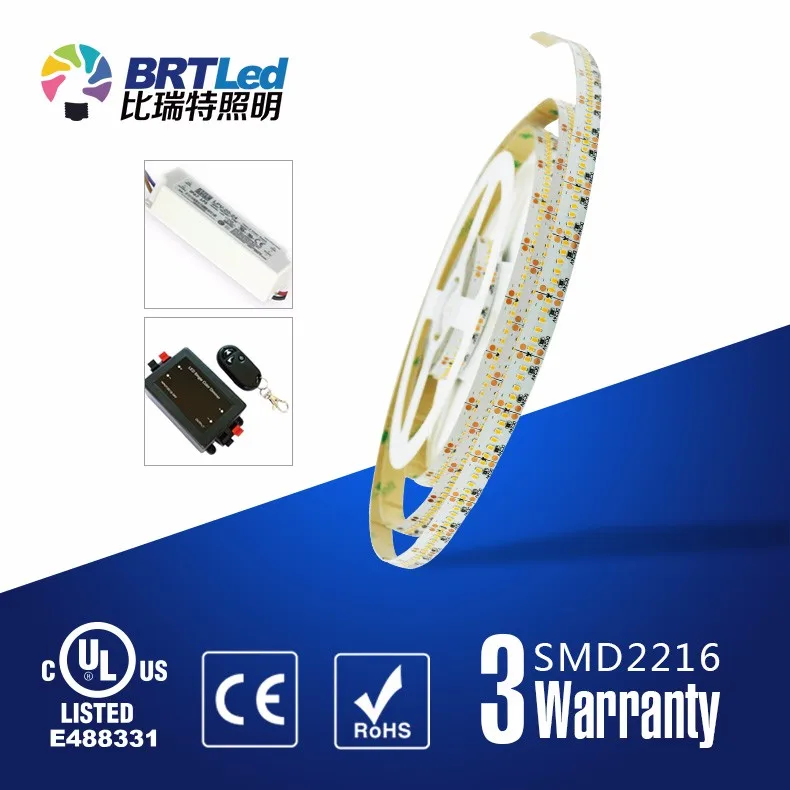 Double Color Temperature Dimming SMD 2216 White Two-color LED Light Strip 240Leds/M