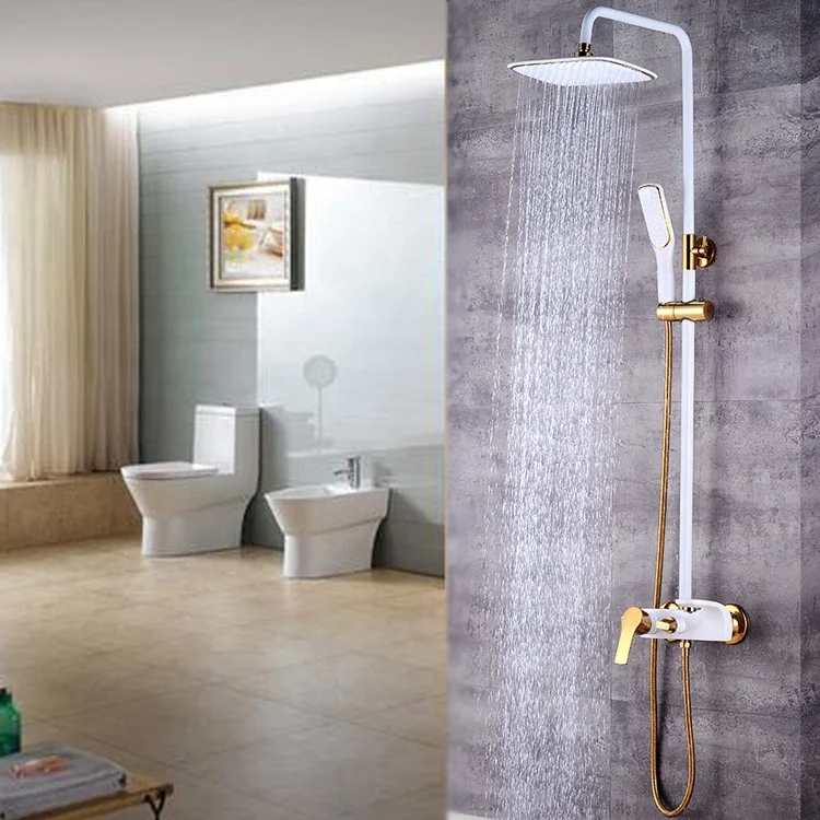 
Outdoor Side Mounted Bathtub Gold Color Bath And Shower Faucet 