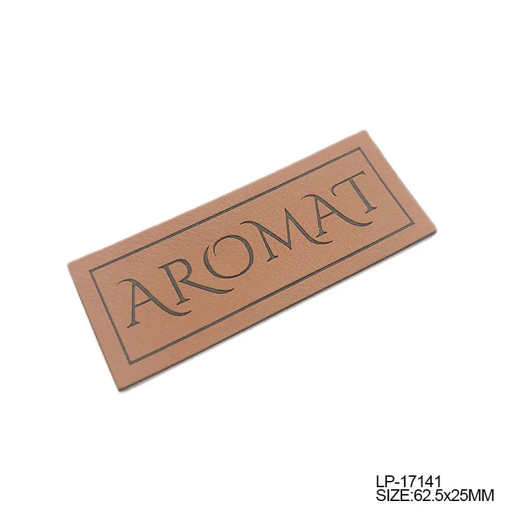 2019 High quality hot sale custom logo embossed leather patch labels for jeans /garment