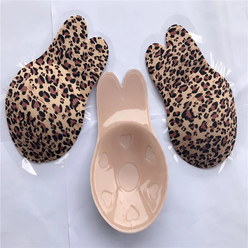 
New design rabbit ear shape hot women great push up invisible bra lif up breast silicone strapless bra 