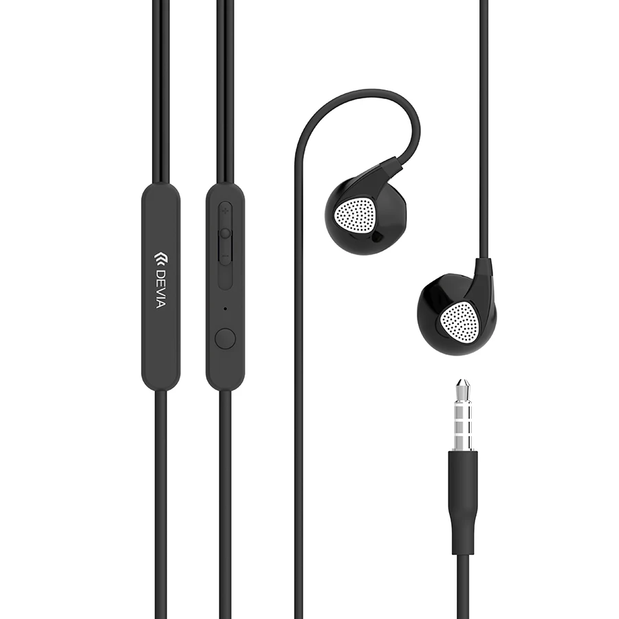 DEVIA 3.5mm headphone jack Wired earphone with microphone for android