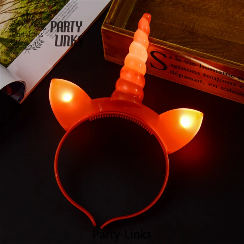 Wholesale Unicorn Party Supplies Girls Hair Accessories Light Up Led Unicorn Headband