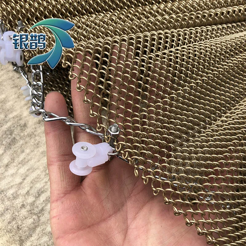 Spiral metal coil cloth used for living room decoration