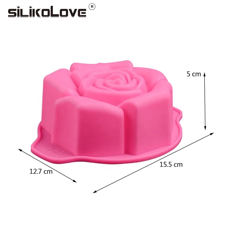 Beautiful Rose Shape Home Bakeware Mold for Cake DIY Silicon Cake Tools Moulds 100% Eco-friendly Food Grade Silicone