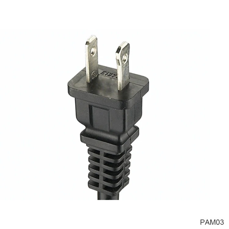 UL утверждение американский и Канада 110 В 2 Pin Плоский NEMA 5-15 P AC мощность Электрический провод кабель hailand удлинитель