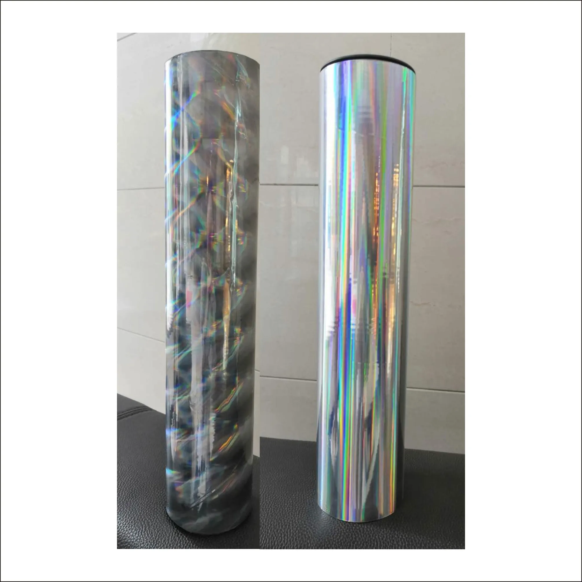 BOPP/PET seamless light pillar packing film in roll holographic composite film for cardboard paperboard packing flowers gift bag
