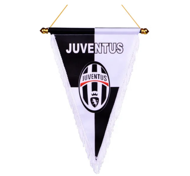 NO MOQ  double side printing custom logo design football team club fan mini sport custom Soccer Pennants