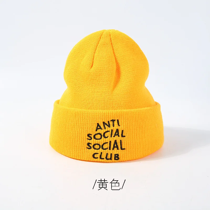 
Customized logo dome windproof acrylic knitted cuff beanie women winter skull caps 