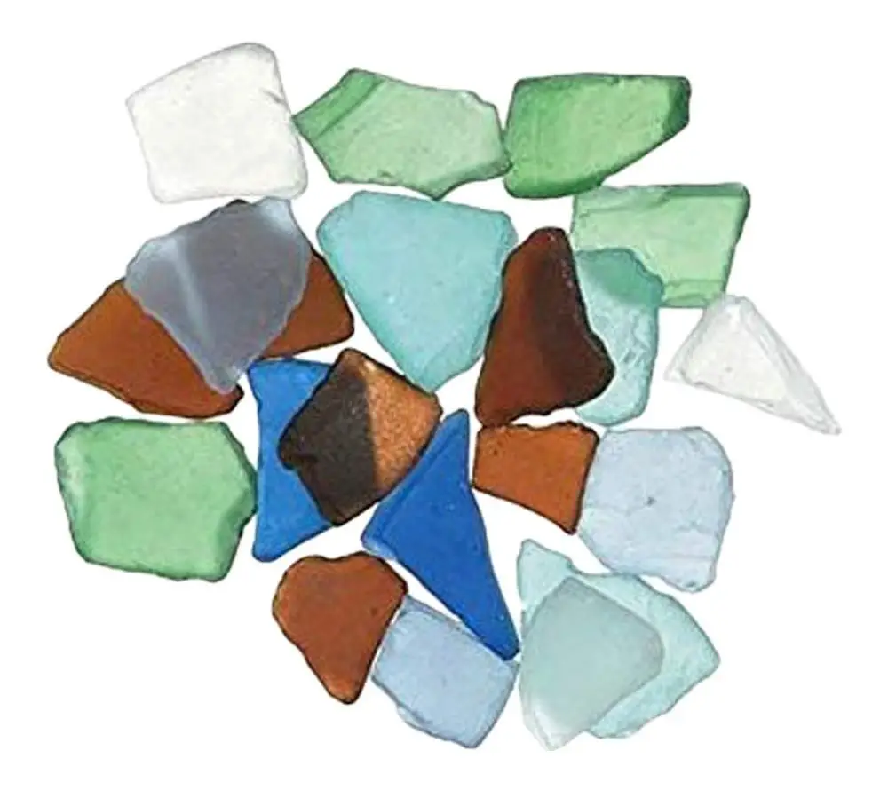 Irregular Frosted Decorative Glass Rocks For Vase Filler