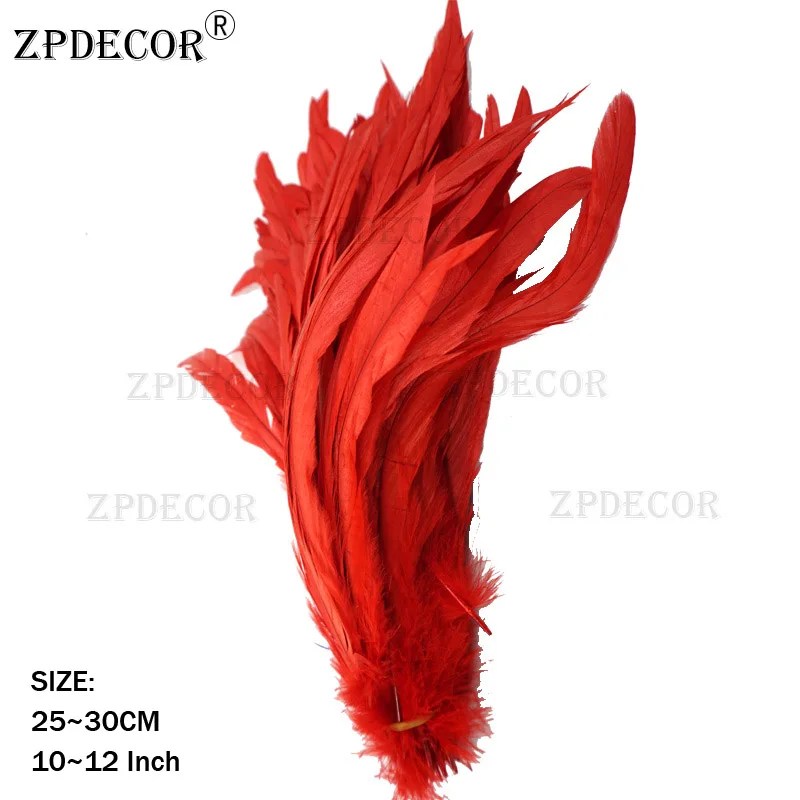 25-30 CM 1pack 100 PCS  Cheap Rooster Tail Feathers for DIY or Arts and crafts