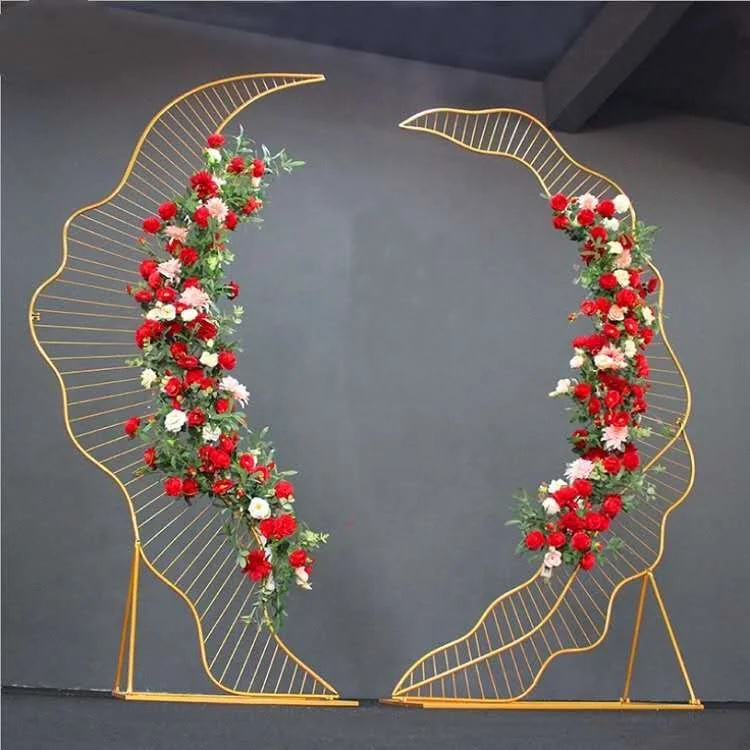 2019 New design LED iron art large flower Chrysanthemum petals event decoration,  stage background
