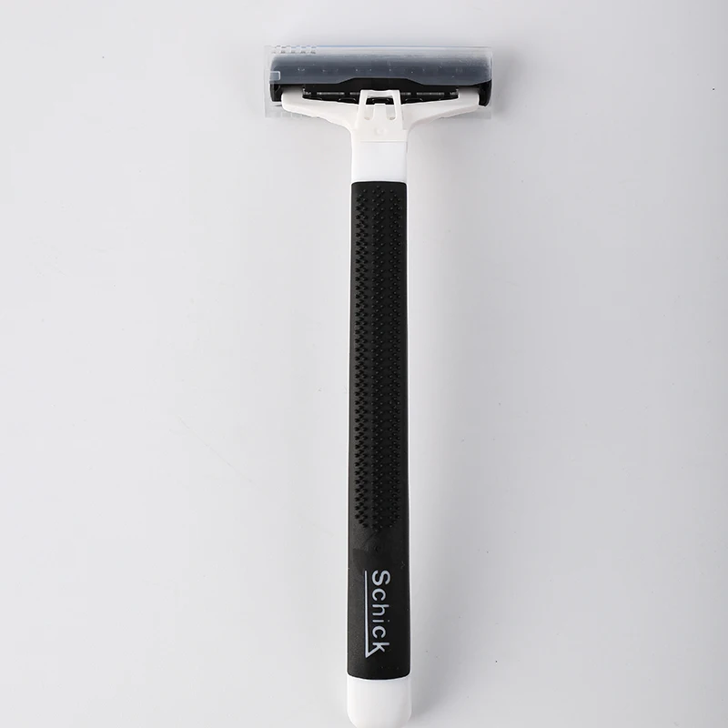 Wholesale personal care disposable plastic safety shaving blade razor with 2 blades
