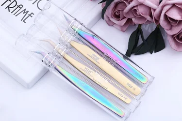 
Professional Makeup Eyelash Extensions Tools Private Label Russian Volume Vetus Eyelash Tweezers Set 