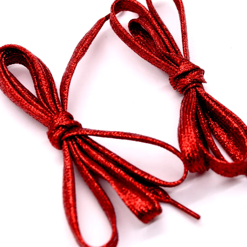 Горячая Распродажа, красные блестящие шнурки 43 дюйма, блестящие шнурки для обуви, не минимум