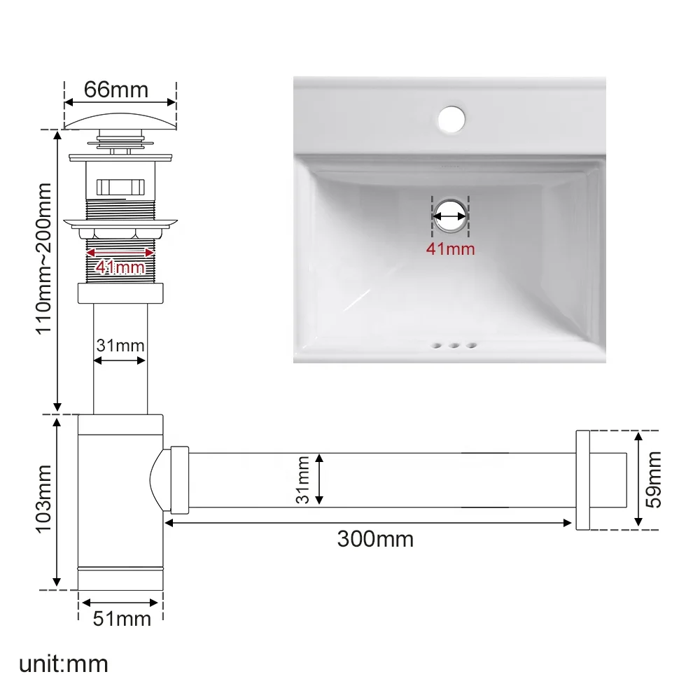 Brass Bathroom  Drain with Detachable Basket Stopper, Vanity Sink Strainer, Chrome