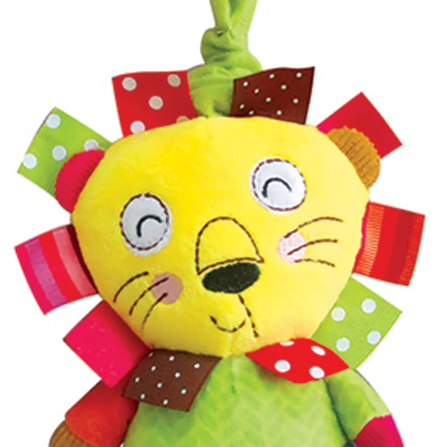 2019 hot educational children musical baby bed hanging plush animal toy plush soft baby toys