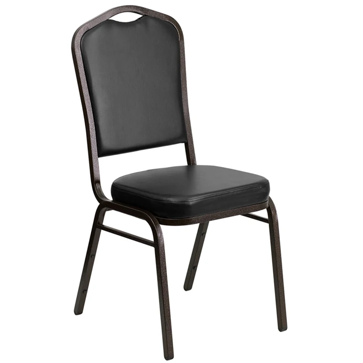 wholesale stacking banquet chair PU black hotel chair