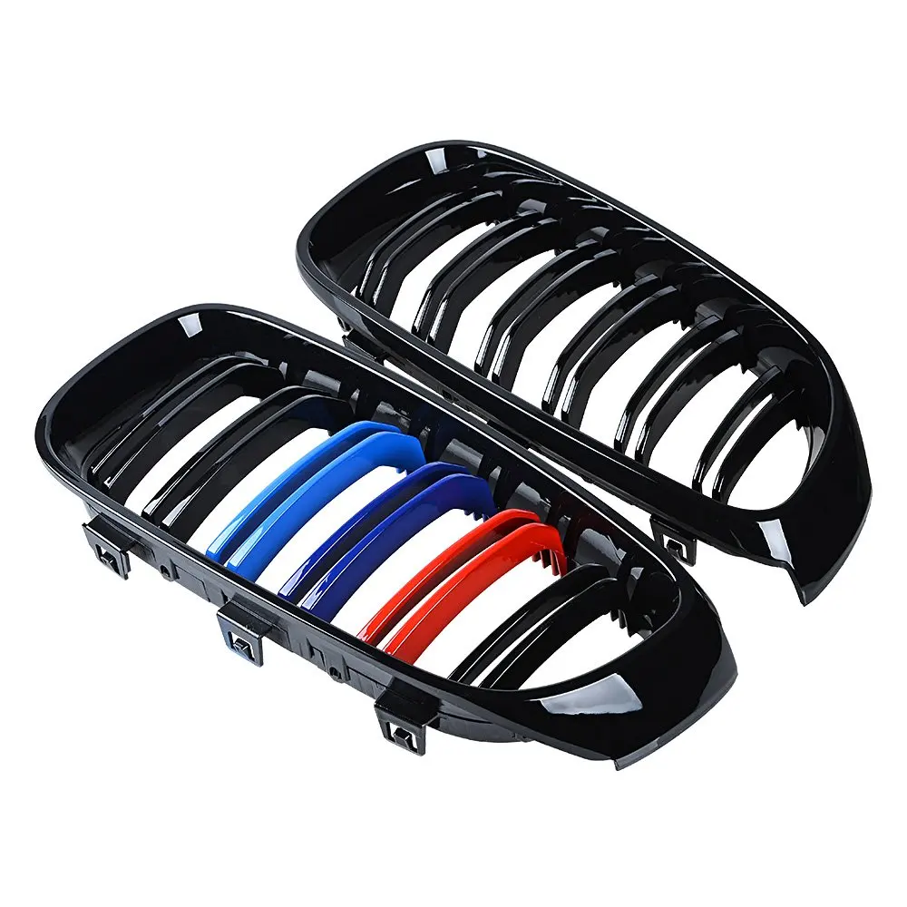F34 Grille, Gloss black  Front Replacement Kidney Grill for 3 Series  2014-2017 F34 GT 320i 328i 330i 335i 340i Gloss M Color