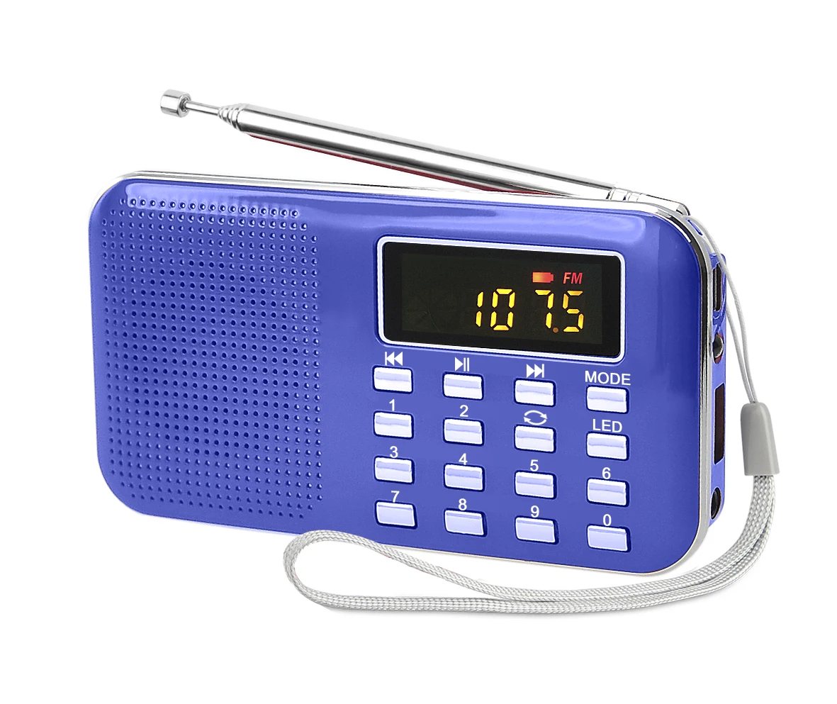 Dewant L-218 hot selling plastic portable FM radio player with USB SD slot