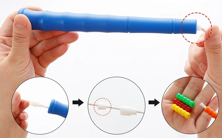 New Design Long Handle Speed Jump Rope Beaded Segmented Jump Rope For Kids
