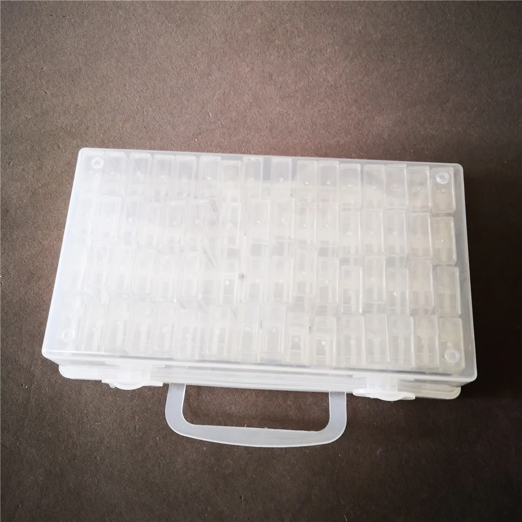 Wholesale hot selling custom cheap 12 24 42 64 Slots plastic jewelry DIY diamond painting beads organiser storage box