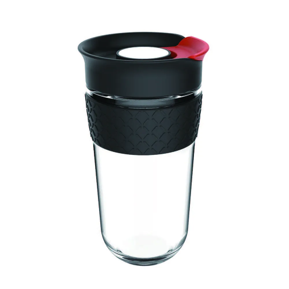 Стеклянная дорожная кружка Hy3 540 мл с фильтром для чая, пластиковая крышка с инфузером для фруктов