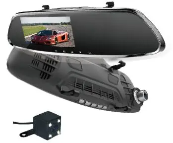 7 0 дюймов два объектива зеркало заднего вида камера с супер ночного видения для автомобиля