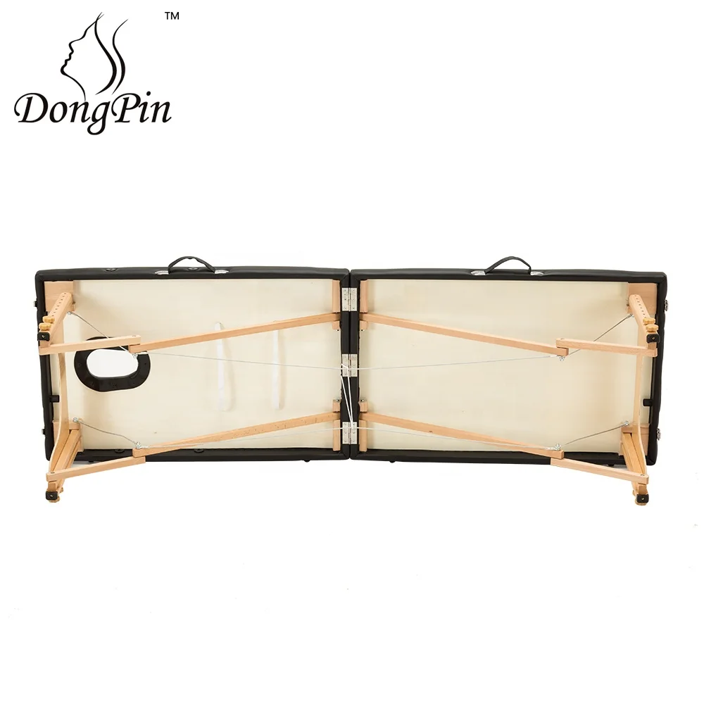 Adjustable portable massage tables wooden folding facial table