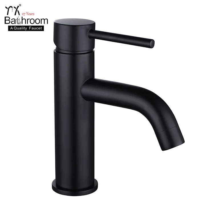 European Style Hot items copper matt black bathroom mixer taps Single Handle Lever Durable Bathroom Wash Basin Taps