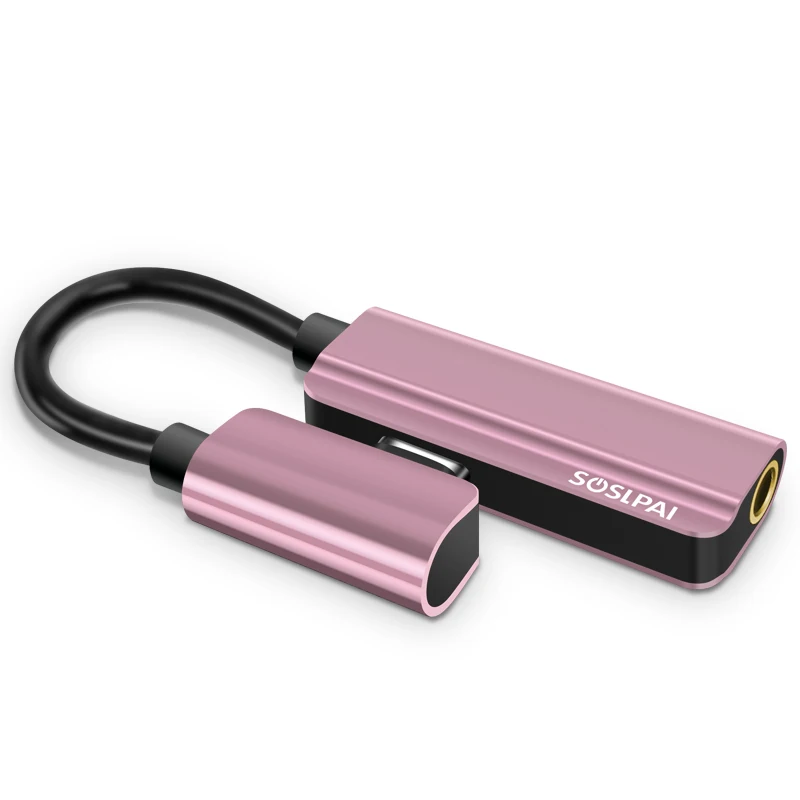 
High quality aluminum alloy phone aux cable 12cm double jack audio cable adapter for iphone adapter cable 