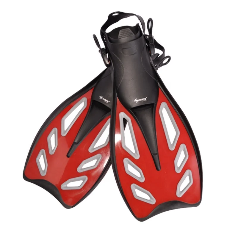 WAVE Professional diving gear TPR adjustable long blade free diving fin