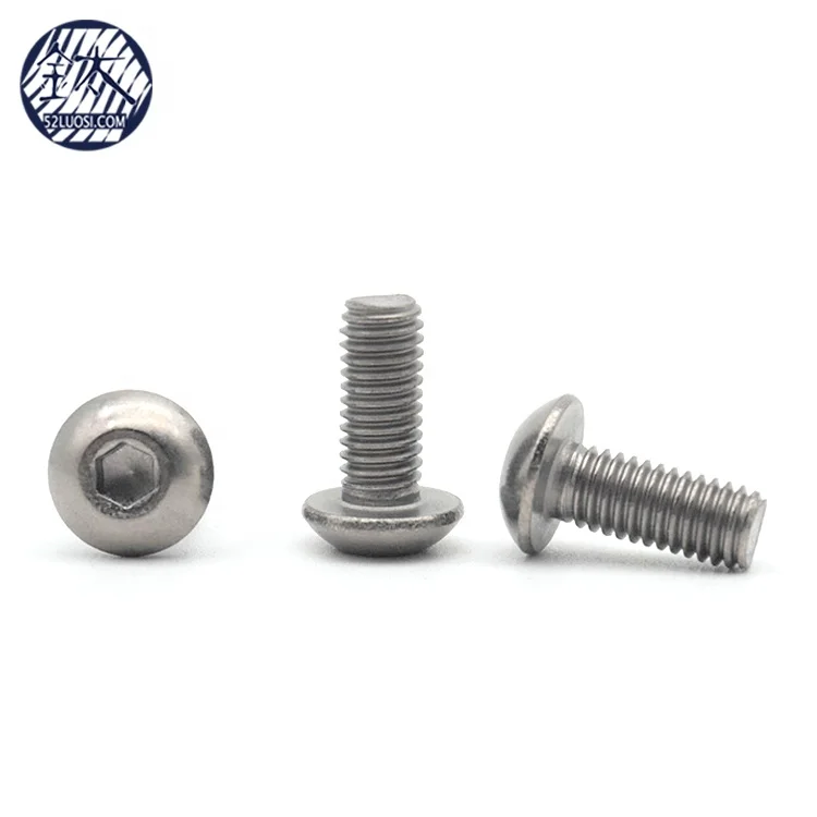 gr2 gr5 3mm 4mm 5mm titanium Hex Socket Pan Head metric screws