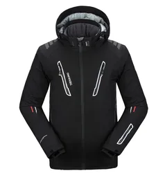 Уличное спортивное пальто для активного отдыха, водонепроницаемый костюм, Мужская одежда, черная Лыжная куртка