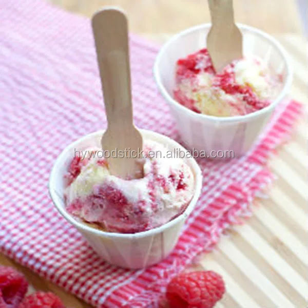 Food grade natural Factory Ice Cream Spoon Wooden Ice Cream Spoon & Stacks Wood Eco-friendly