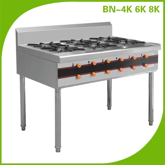 Free Standing Assembled 6 burners Gas Cooking Stove Range