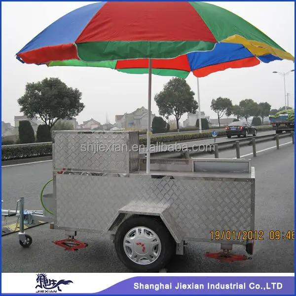 JX-HS200C Commercial electric mobile fast food cart snack machines 2M catering carts with wheels cheap price For Sale US