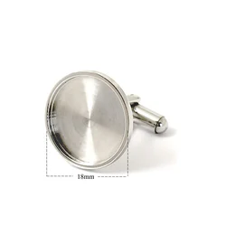 Beadsnice ID 28861 Stainless Steel round cufflink parts to make custom as novelty cufflinks