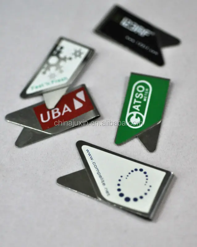 Hot selling customize stainless steel logo metal paper clips