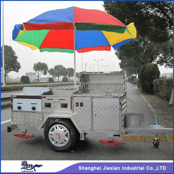 JX-HS200C Commercial electric mobile fast food cart snack machines 2M catering carts with wheels cheap price For Sale US